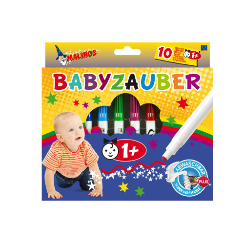 Фломастеры на водной основе MALINOS Babyzauber для малышей 10 шт - изображение 2