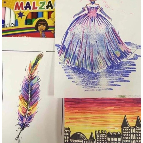 Волшебные фломастеры меняющие цвет MALINOS Malzauber 12 (10+2) шт - изображение 9