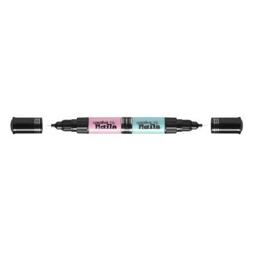 Детский лак-карандаш для ногтей Malinos Creative Nails на водной основе (2 цвета бирюзовый + розовый) - изображение 4