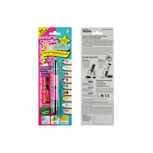 Детский лак-карандаш для ногтей Malinos Creative Nails на водной основе (2 цвета розовый + фиолетовый)