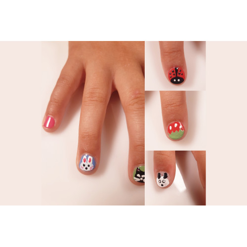 Детский лак-карандаш для ногтей Malinos Creative Nails на водной основе (2 цвета Белый + Голубой) - изображение 9