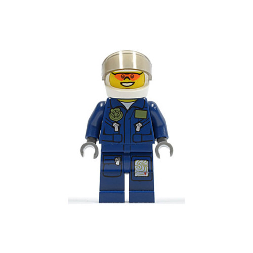 Конструктор LEGO Forest Police - Helicopter Pilot, Dark Blue Flight Suit with Badge, Helmet 1 деталей (cty0267)