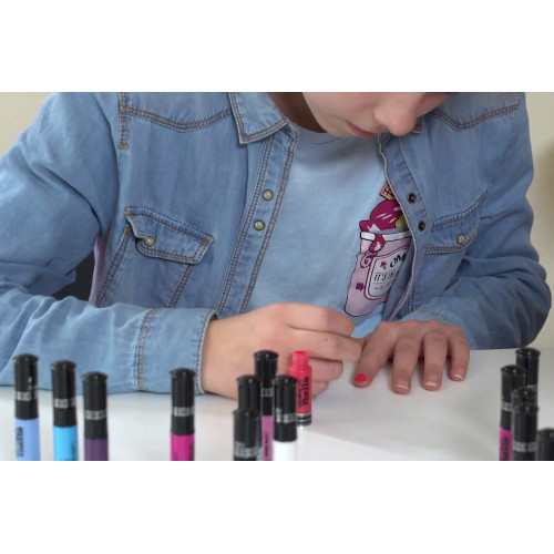 Детский лак-карандаш для ногтей Malinos Creative Nails на водной основе (2 цвета Морской волны + Розовый) - изображение 5