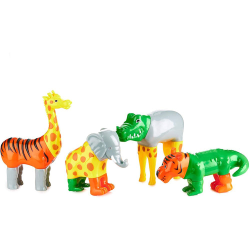 Пазл 3D детский магнитные животные POPULAR Playthings Mix or Match (тигр, крокодил, слон, жираф) - изображение 11