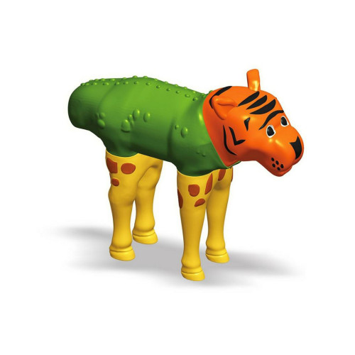 Пазл 3D детский магнитные животные POPULAR Playthings Mix or Match (тигр, крокодил, слон, жираф) - изображение 3