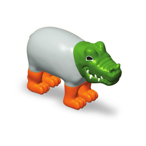 Пазл 3D детский магнитные животные POPULAR Playthings Mix or Match (тигр, крокодил, слон, жираф) - изображение 4