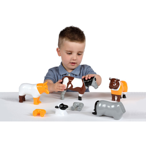 Пазл 3D детский магнитные животные POPULAR Playthings Mix or Match (корова, лошадь, овца, собака) - изображение 2