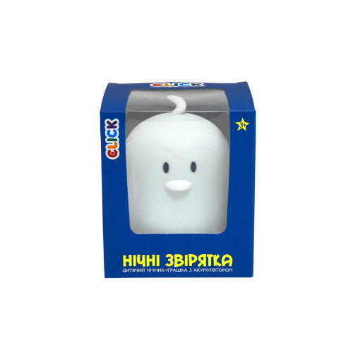 Детский ночник-игрушка Click "Hічні звірятка" Пингвин 12 см - изображение 2