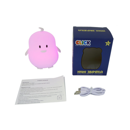 Детский ночник-игрушка Click "Hічні звірятка" Пингвин 12 см - изображение 10