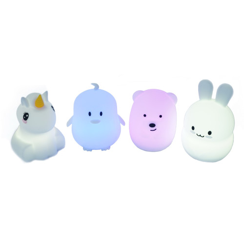 Детский ночник-игрушка Click "Hічні звірятка" Зайчик 14 см - изображение 11