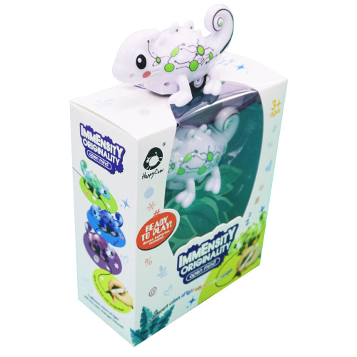 Индуктивная игрушка Хамелеон Happy Cow 777-613 меняет цвет и ездит по линии