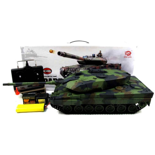Танк р/у 2.4GHz 1:16 Heng Long Leopard II A6 с пневмопушкой и дымом (HL3889-1) - изображение 6