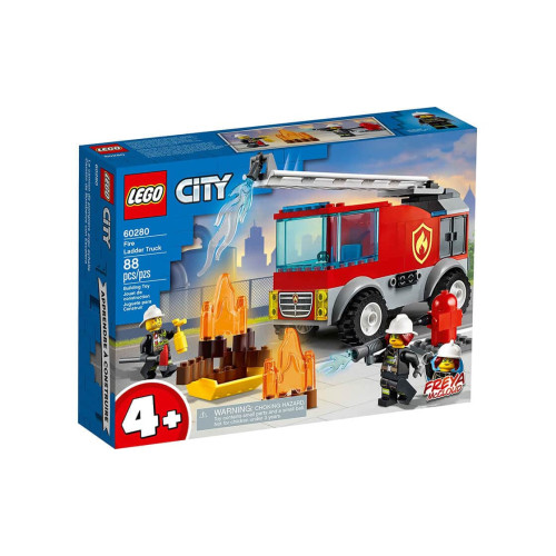 Конструктор LEGO Пожежна машина з драбиною 88 деталей (60280)