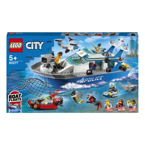 Конструктор LEGO Поліцейський патрульний човен 276 деталей (60277)