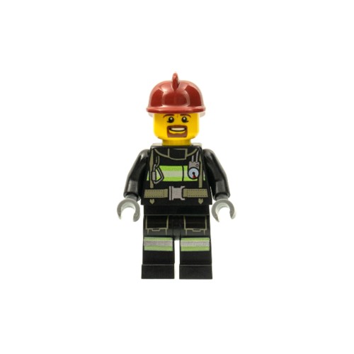 Конструктор LEGO Firefighter - Male, Brown Beard 1 деталей (cty0717-used)