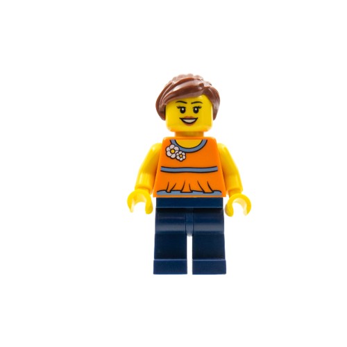 Конструктор LEGO Female - Orange Halter Top with Medium Blue Trim 1 деталей (twn185)