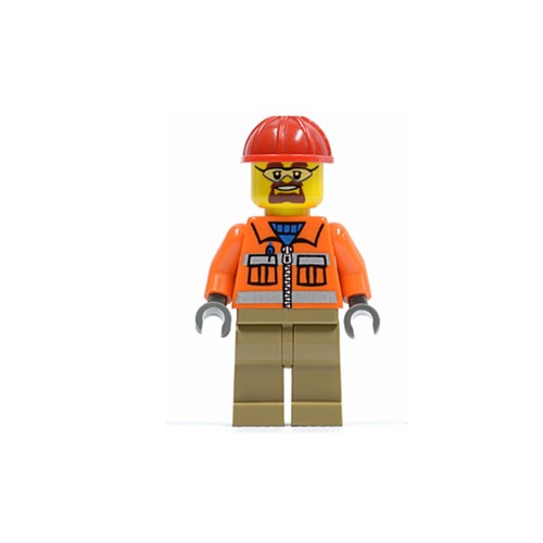 Конструктор LEGO Construction Worker - Male, Safety Goggles 1 деталей (cty0366-used)