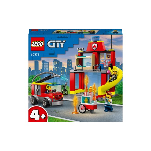 Конструктор LEGO Пожежне депо та пожежна машина 153 деталей (60375)