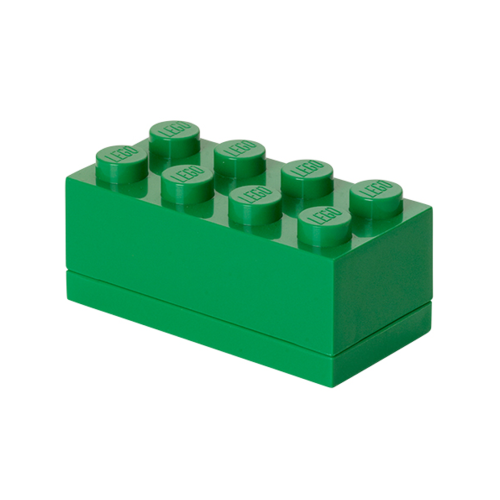 Конструктор LEGO Пластиковий міні-кубик для зберігання 8, зелений 5 деталей (40121734)