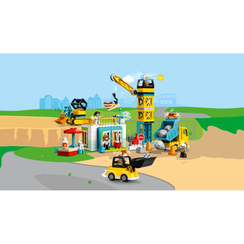 Конструктор LEGO Підйомний кран і будівництво 123 деталей (10933) - изображение 9