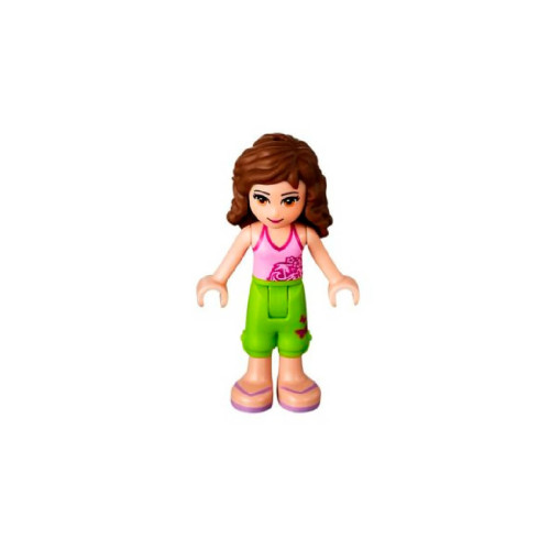 Конструктор LEGO Olivia, Lime Cropped Trousers, Bright Pink Top 1 деталей (frnd048)