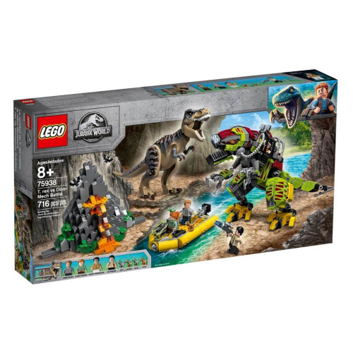 Конструктор LEGO Бій тиранозавра і робота-динозавра 716 деталей (75938)
