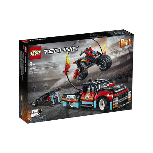 Конструктор LEGO Шоу трюків на вантажівках і мотоциклах 610 деталей (42106)